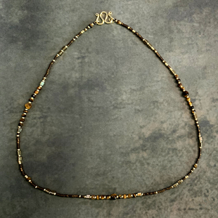 VIKIKO【独立自信】女生天然虎眼石极细个性女生锁骨链闺蜜款