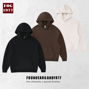 宽松卫衣百搭保暖欧美潮牌 廓形落肩套头帽衫 FOG美式 重磅加绒加厚