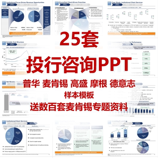 PPT麦肯锡高盛埃森哲四大普华PWC德勤安永外企投行MBB咨询PPT模板