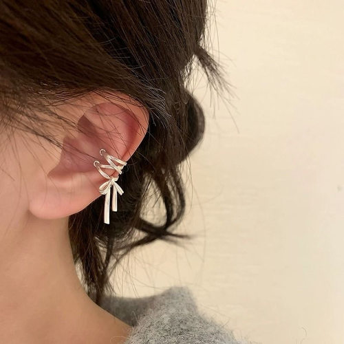 丝带美学|新款镂空交叉耳