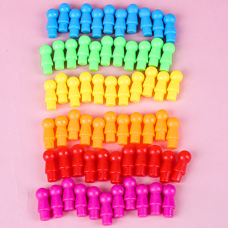 小人形游戏棋子棋类塑料六角跳棋积木桌面游戏棋儿童益智玩具