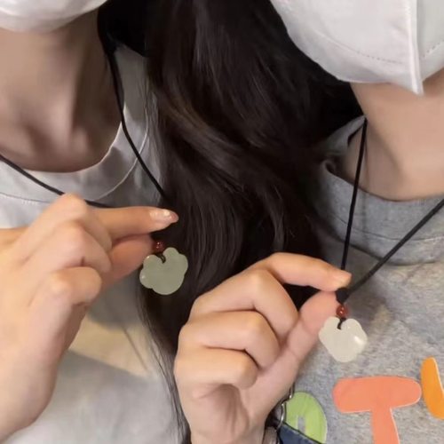 平安喜乐情侣项链一对款