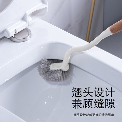 木柄马桶刷日式榉木无死