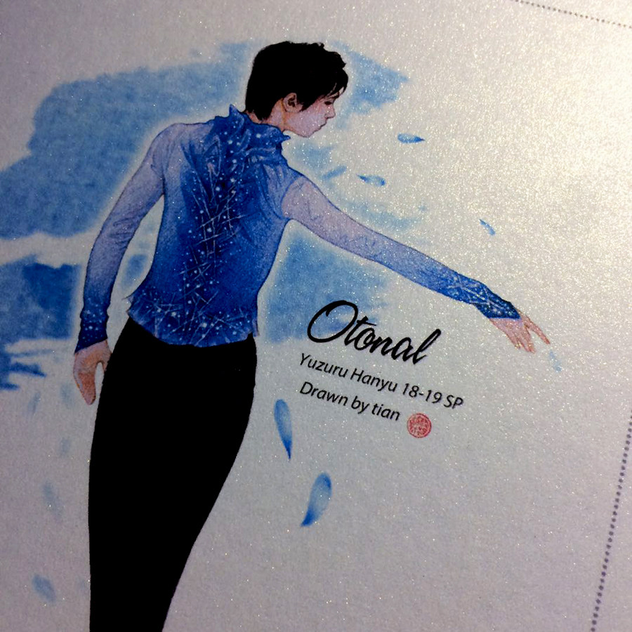 羽生结弦-otonal-原创手绘明信片单张