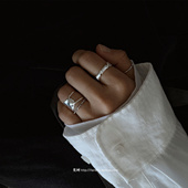 梵树For 叠戴好看组合开口戒指 S925银 handmade 限时避风港