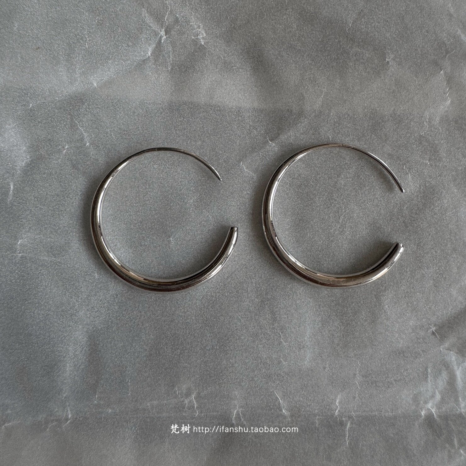 梵树For handmade-《米兰》S925基础款式圆形耳圈 大耳环