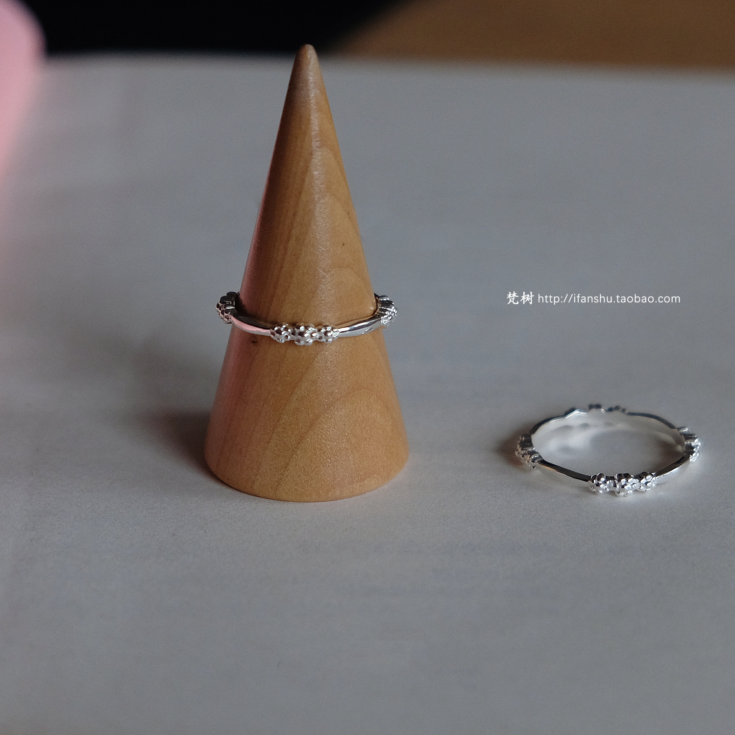 925纯银冷淡风小花花戒指