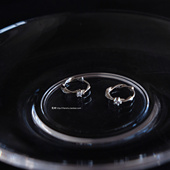 梵树For 单颗锆石莫比乌斯波纹耳环 999银 handmade 邂逅