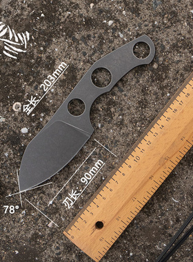 百浓厨刀胚子小圆头菜刀国产14C28N小刀不锈钢刀胚野营野餐刀具