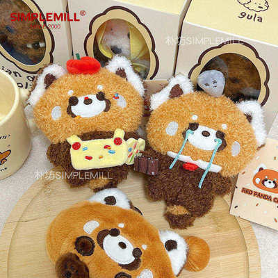 朴坊可爱小熊猫画家毛绒挂件