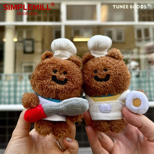 朴坊TUNEEGOODS厨师小熊毛绒挂件