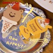 朴坊TUNEE GOODS小熊醋酸发夹理发店甜品可爱圆筒冰激淋刘海边夹