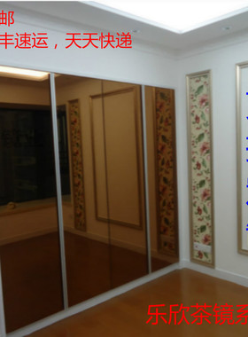 茶色镜子玻璃穿衣镜装饰镜