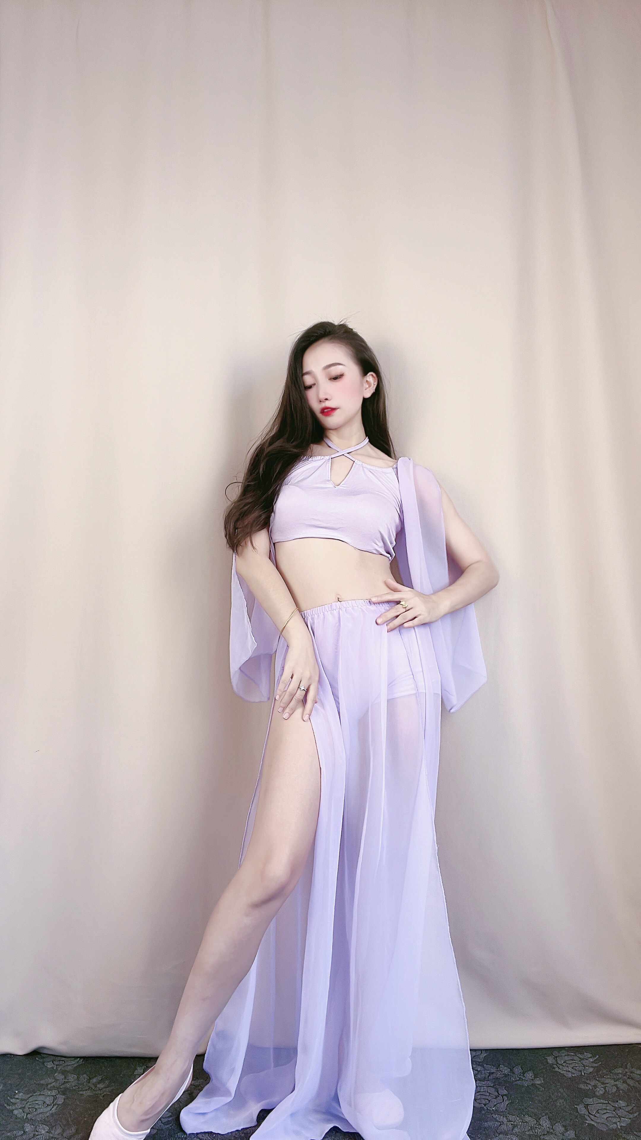 新款肚皮舞东方舞雪纺大摆裙练功肚皮舞套装(演出服)