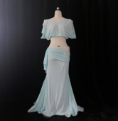 新款 肚皮舞东方舞练习服练功服初学者团体演出服超大摆鱼尾长裙