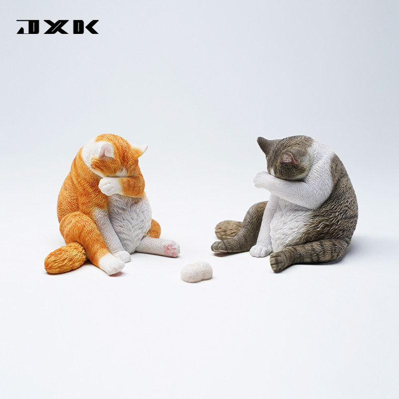 JXK 1/6懒猫6.0橘猫捂脸哭泣猫咪创意手办车载桌面模型小动物摆件
