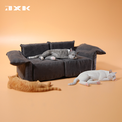 JXK 1/6 嗜睡猫4.0 可爱萌系仿真宠物猫咪摆件模型道具手办周边