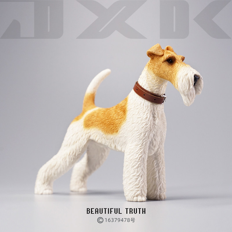 JXK 1/6 猎狐梗犬模型真小狗宠物犬摆件动物系手办周边潮玩