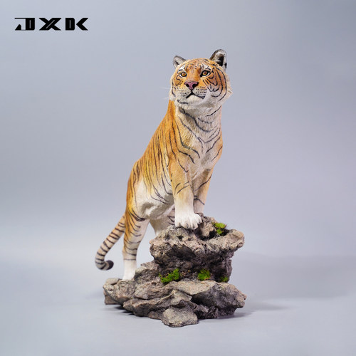 JXK 1/12 上山虎地台场景仿真动物模型老虎创意周边手办摆件潮玩