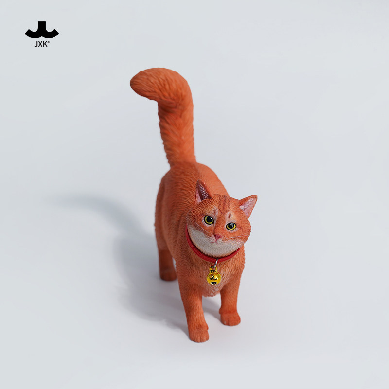 JXK 索马里猫动物模型仿真小猫咪周边手办桌面摆件潮玩工艺装饰品