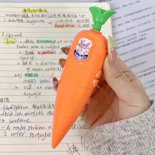 小红书同款可爱胡萝卜录音笔学生网红玩具圆珠笔小巧录音器