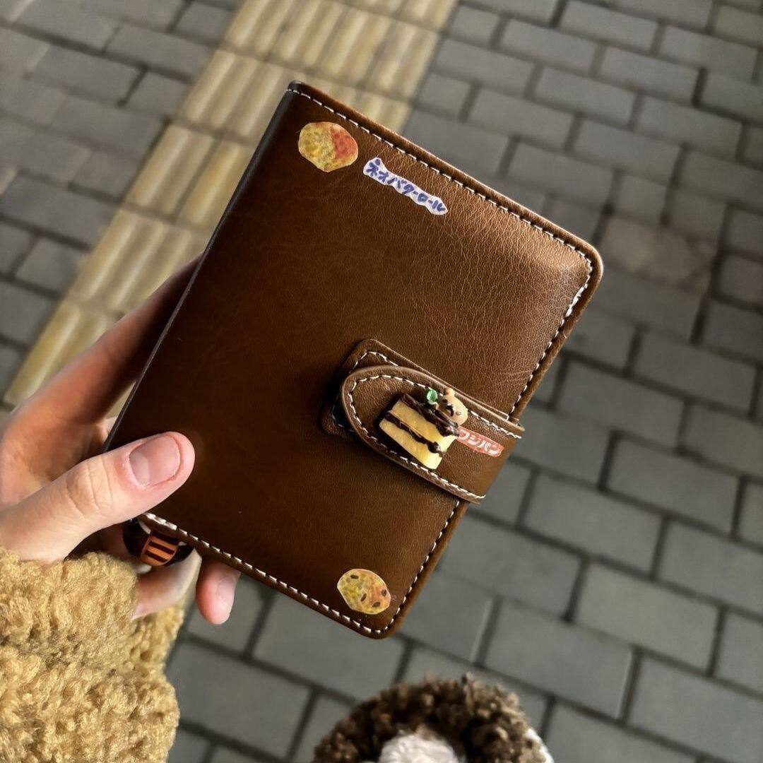 复古棕色M5皮质手账本高颜值笔记本随身便携口袋手帐DIY日记事本