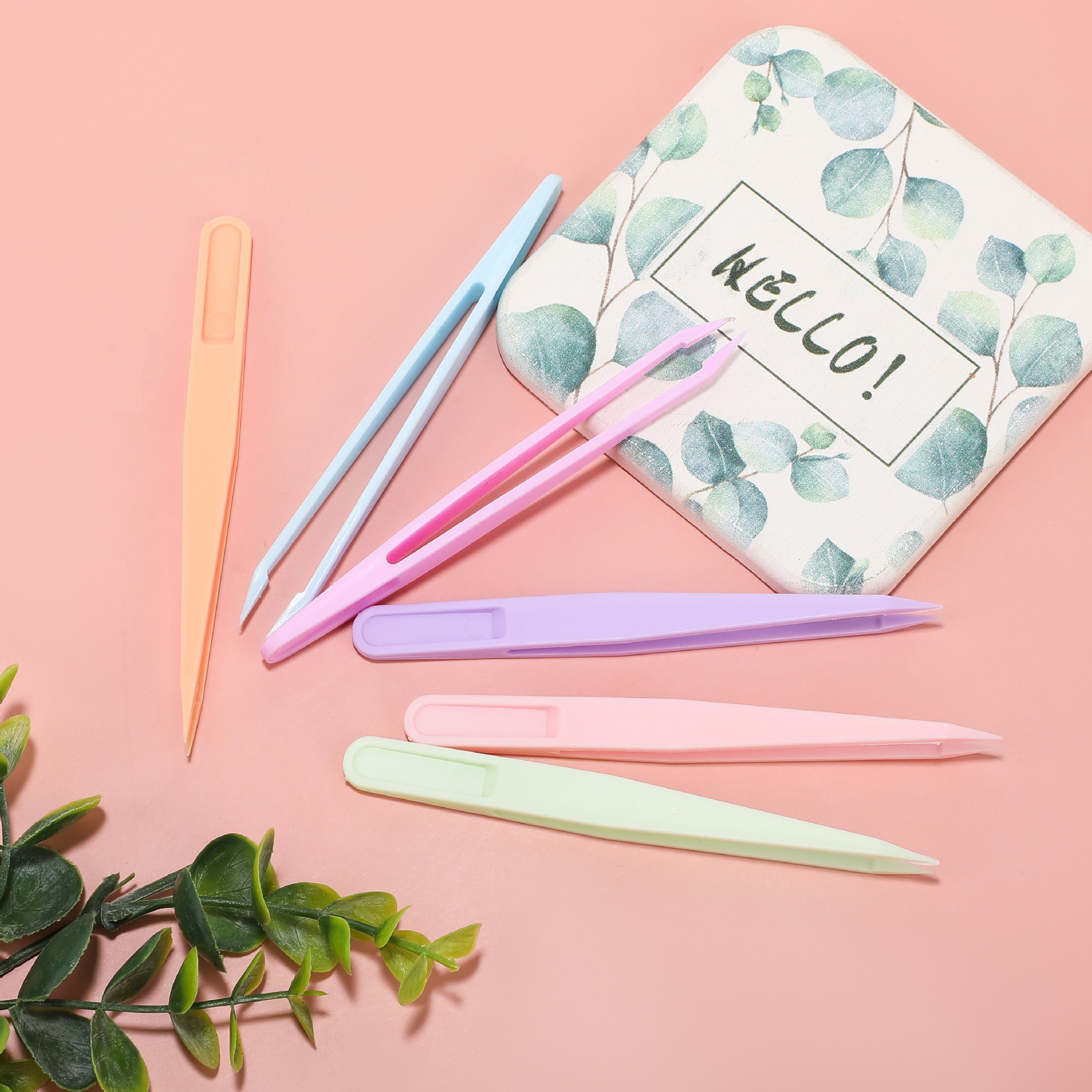 小清新马卡龙色金属镊子手账贴纸直头弯头手工工具夹子手帐镊子夹