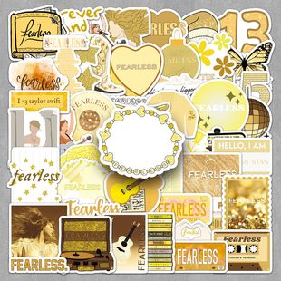 50张泰勒专辑fearless贴画taylor霉霉周边咕卡手机手账本贴纸