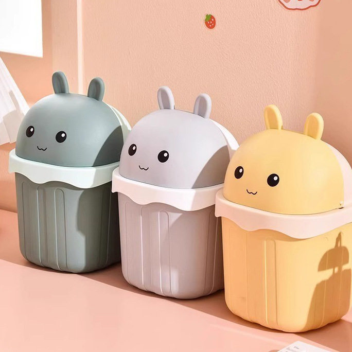 桌面垃圾桶创意带盖办公室家用卧室客厅厨房垃圾筒卫生桶桌上纸篓