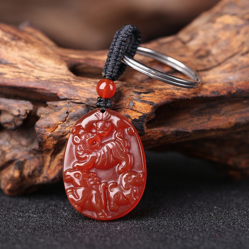红玛瑙三合贵人钥匙扣犬马解太岁属虎马狗2022年本命年汽车钥匙链|ruв категории автомобиль/товаров/аксессуары/переоснащение, автомобильных принадлежностей/аксессуары, за рулем личной принадлежности, автомобиль с брелок - от Buy2taobao.com для оказания профессиональной услуги покупки агента Taobao