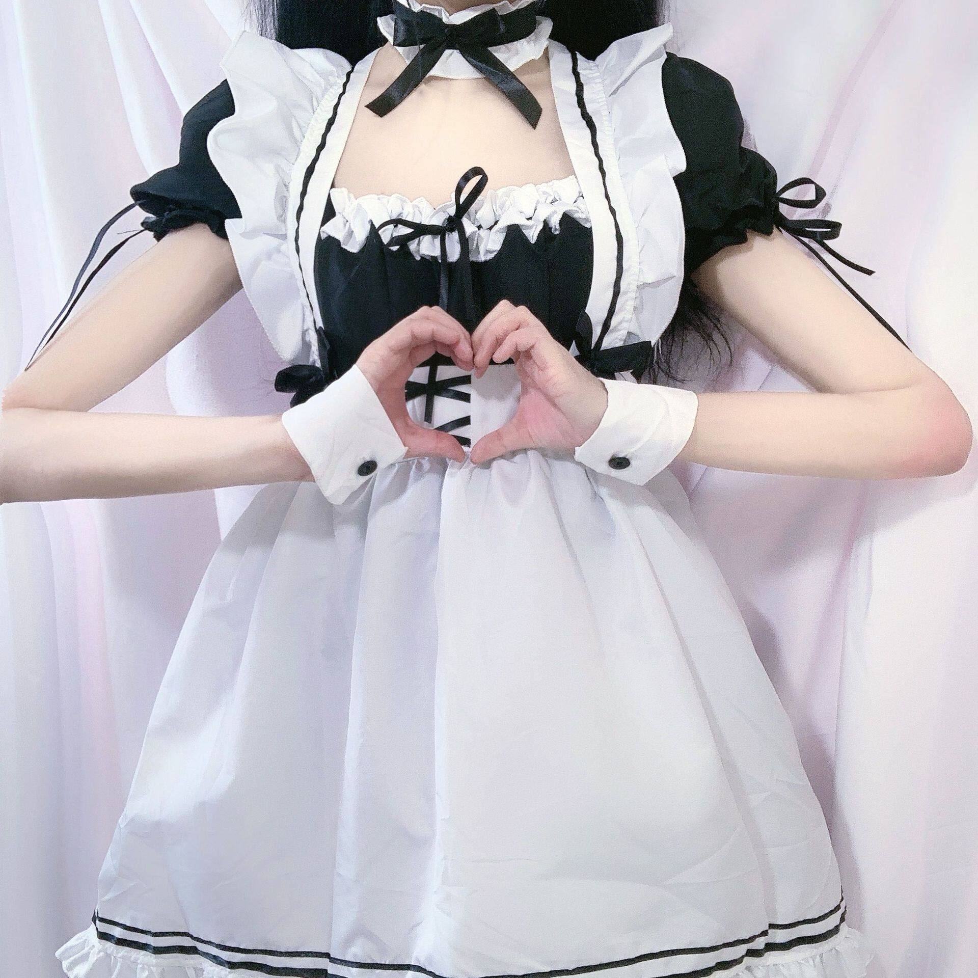 日系lolita女仆连衣裙大码洛丽塔 cosplay制服奇迹暖暖手游可爱