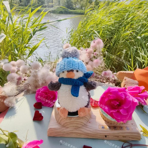 花生企鹅衣服手工钩织帽子娃衣