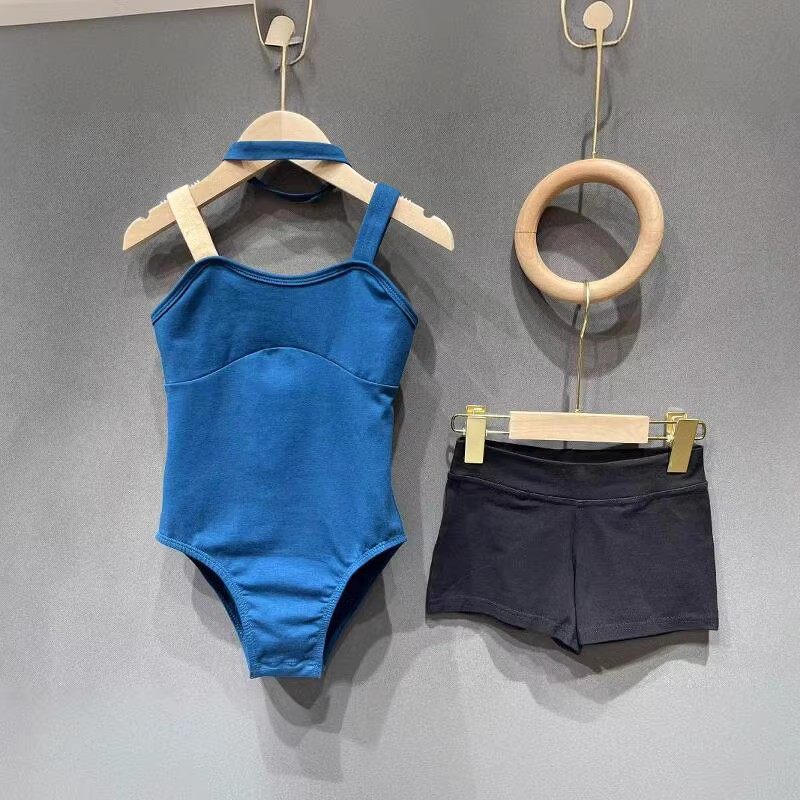 芭蕾舞吊带夏季拼色专业体操服