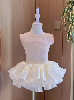 儿童舞蹈服女童夏季练功服芭蕾舞形体服中国舞考级体操服丝绒渐变