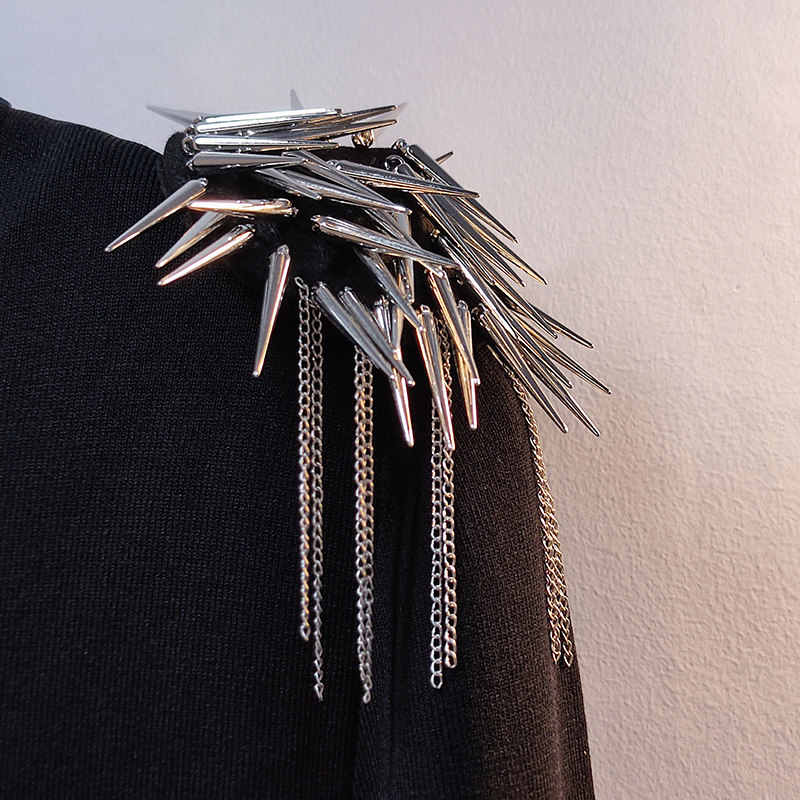 日韩潮男铆钉肩章流苏肩饰个性朋克胸针演出装饰夸张衣服肩膀配饰,饰品/流行首饰/时尚饰品新,胸针,淘宝优惠券,粉丝福利购,淘宝优惠卷