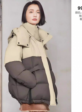 HS993半九成品 24年新款女短款宽松面包服羽绒服翻新定做衣壳皮