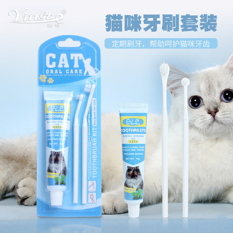 宠物牙刷牙膏套装   猫牙刷猫牙膏套装护龈猫咪专用