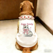 春夏季 薄凉感狗狗衣服背心宠物服饰防掉金毛中大型犬超萌毛萨摩耶