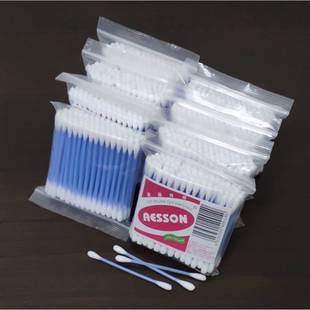 棉签木棒棉棒爱顺清洁可折弯美容化妆掏耳朵防潮袋装大包