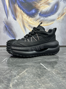 欧洲站潮牌厚底增高加绒保暖真皮运动休闲老爹鞋 新款 2024冬季 男鞋