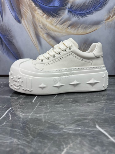 头层牛皮透气轻便增高松糕潮鞋男