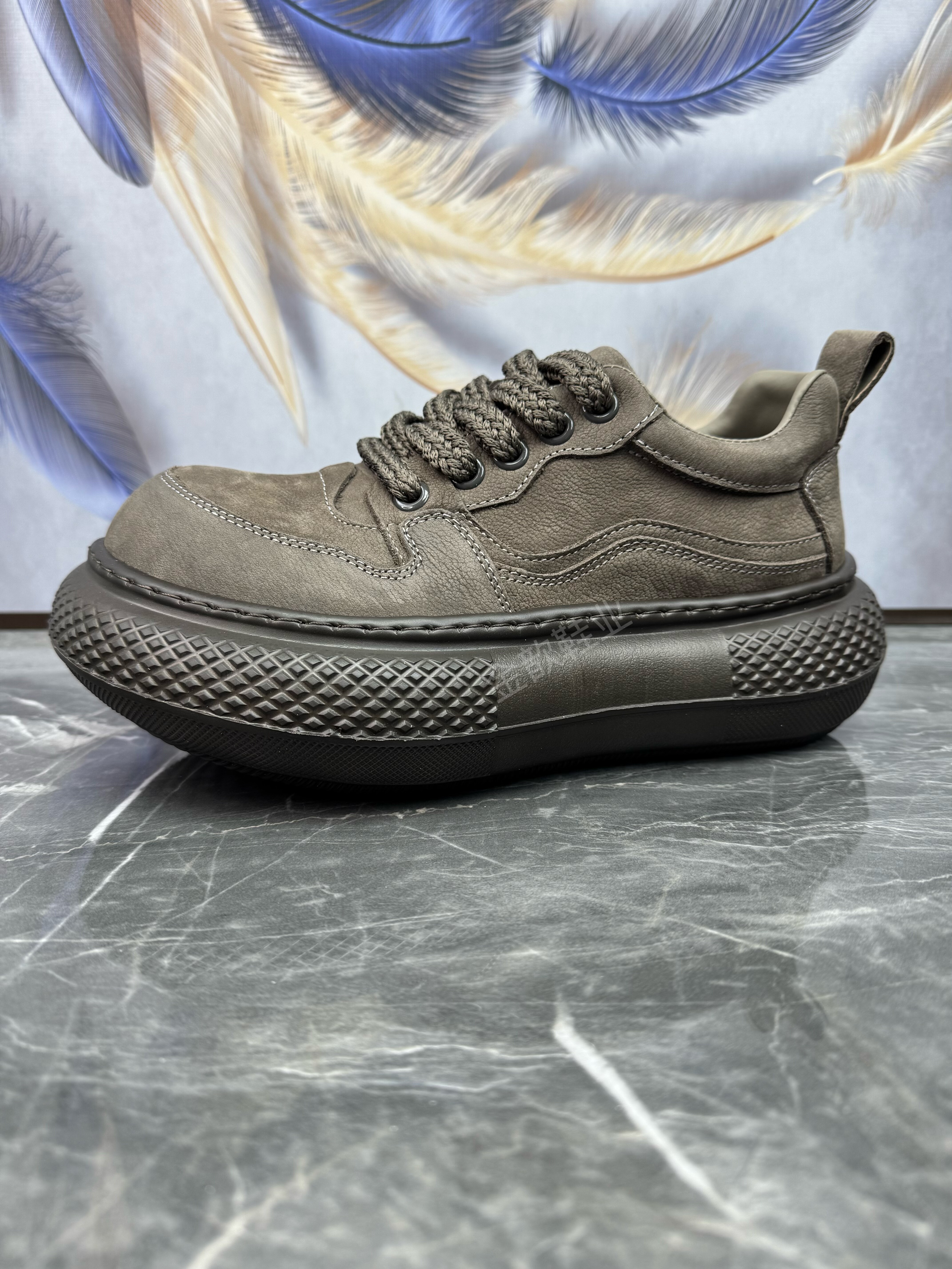 男鞋2026春季新款头层牛皮轻便厚底增高真皮透气百搭休闲大头皮鞋,流行男鞋,休闲板鞋,淘宝优惠券,粉丝福利购,淘宝优惠卷