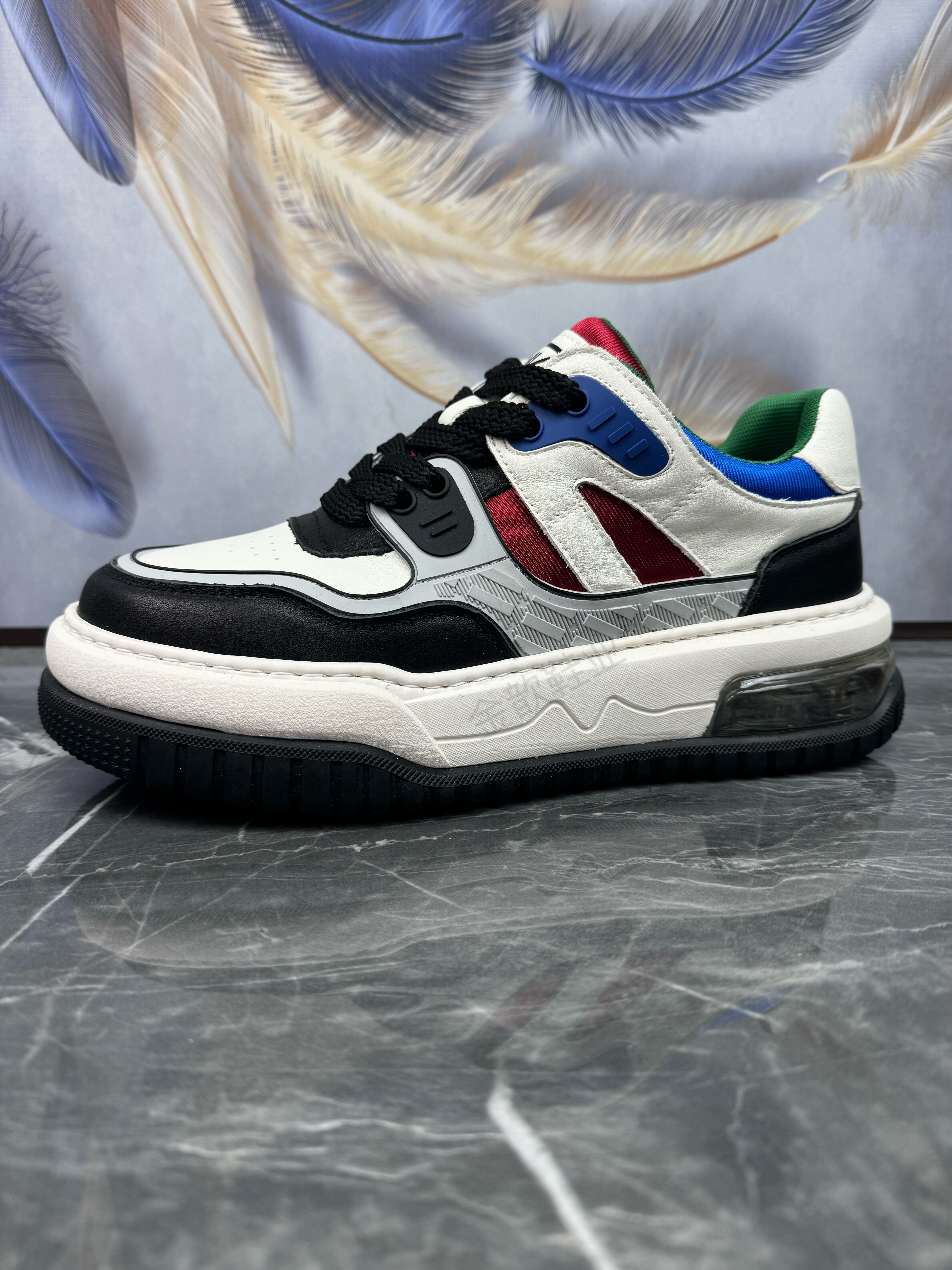 男鞋2026春季新款头层牛皮潮流拼色轻便厚底真皮百搭运动休闲板鞋,流行男鞋,休闲板鞋,淘宝优惠券,粉丝福利购,淘宝优惠卷