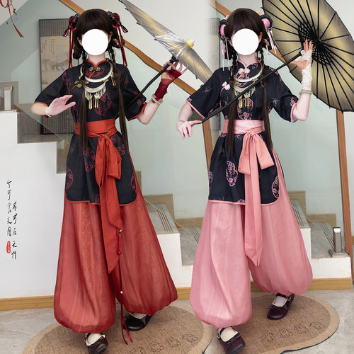 古月坊原创小厨娘立领旗袍cos