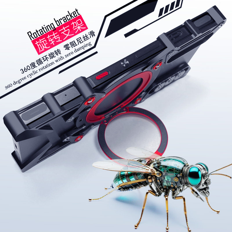 适用华为Nova15/14/13/12/11/10/9Pro/Ultra机械手臂旋转支架手机壳指环扣无边框金属骨架铁框散热磁吸保护套