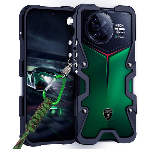 适用于红米k80手机壳机械手臂k80pro冠军金属边框k60pro保护套k70至尊版加厚防摔k50pro散热透气k70pro铁中框