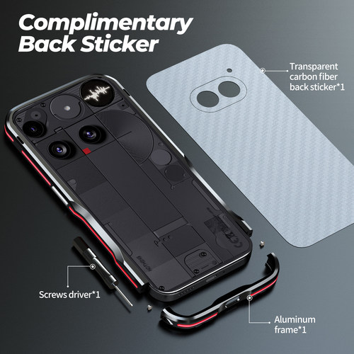 适用于Nothing Phone3A金属边框手机壳nothingphone3透气散热保护套3A包边框加厚铝合金框架nothing3A铁中框