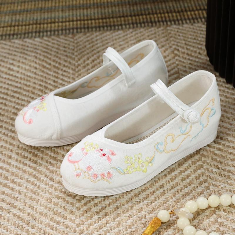 其他内增高刺绣古风布面