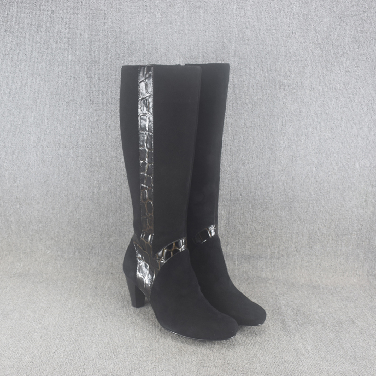 真皮高跟粗跟秋冬长靴