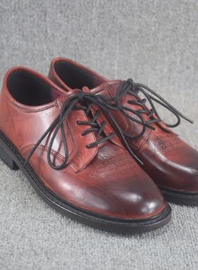 外贸真皮女鞋复古皮鞋女英伦低跟粗跟系带时尚平底单鞋休闲马丁鞋